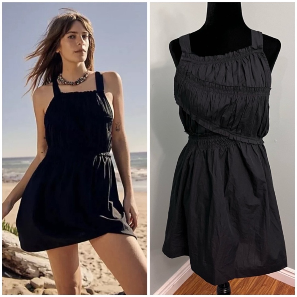 Free People Eyes on Me Mini Dress Black Size S/M